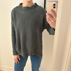 Aerie Textured Knit Sweater - sage green